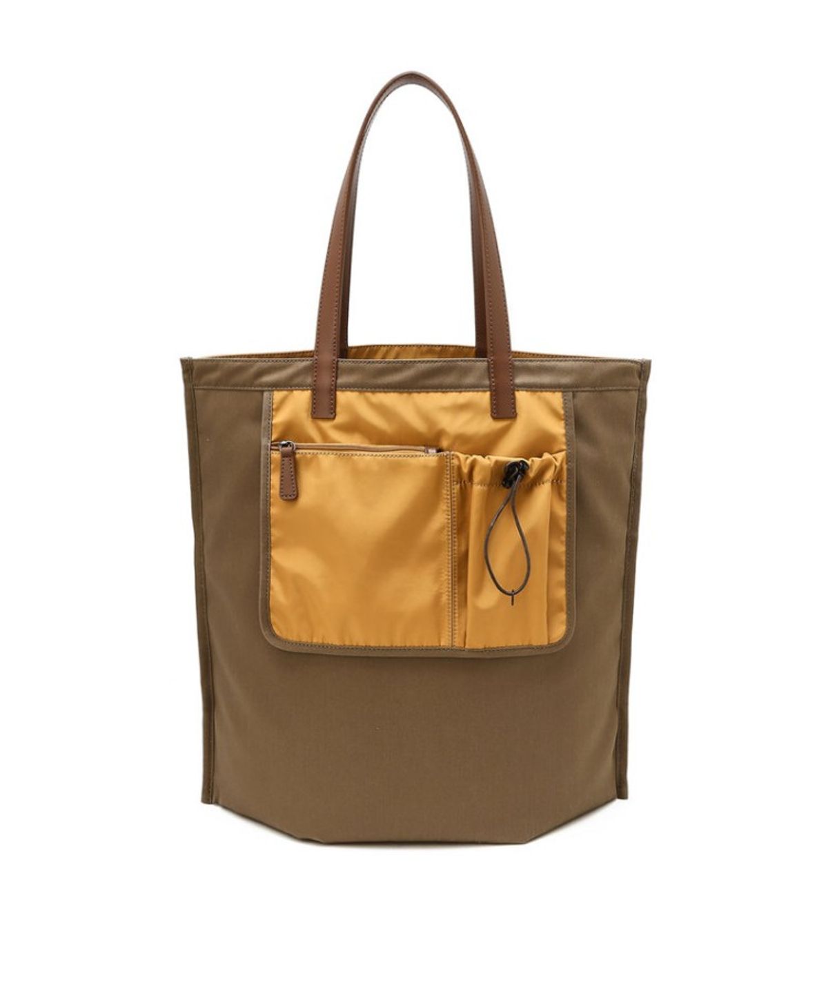 닥스 남성 액세서리(DAKS MEN'S ACCESSORIES) 베이지 소재배색 숄더백_DBBA6E901K2