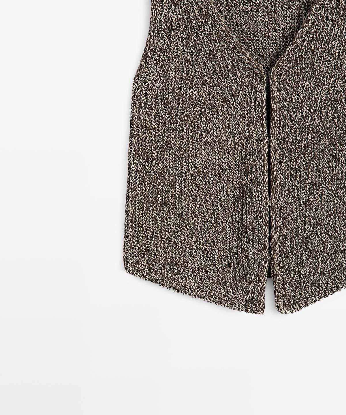 마시모두띠(MASSIMO DUTTI) 브이넥 코튼 블렌드 니트 베스트