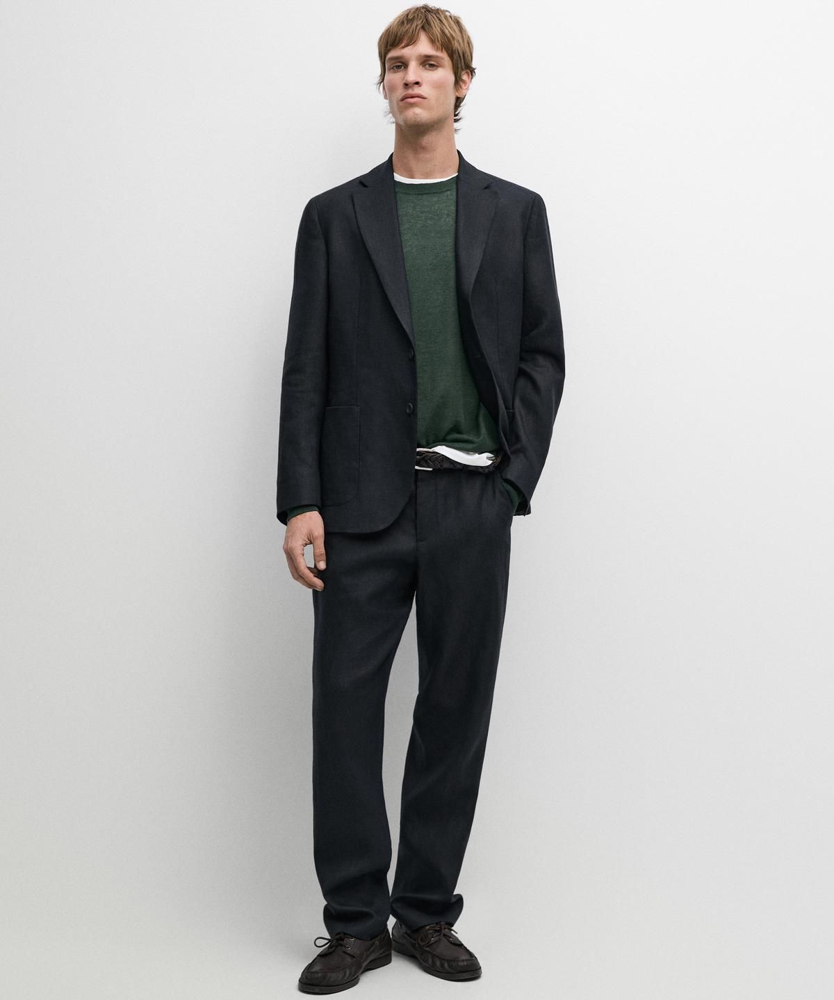 마시모두띠(MASSIMO DUTTI) 린넨 수트 팬츠