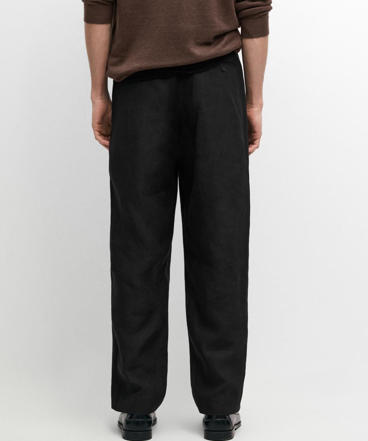 마시모두띠(MASSIMO DUTTI) 배럴핏 린넨 테일러링 팬츠