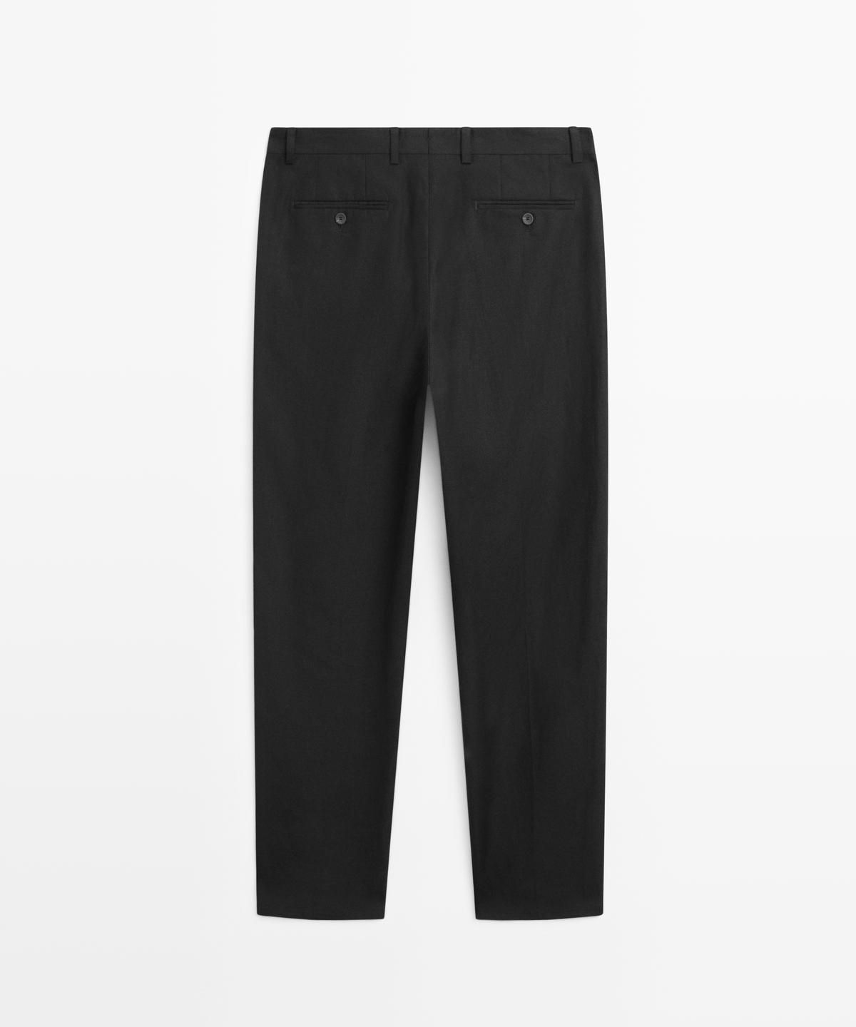 마시모두띠(MASSIMO DUTTI) 배럴핏 린넨 테일러링 팬츠