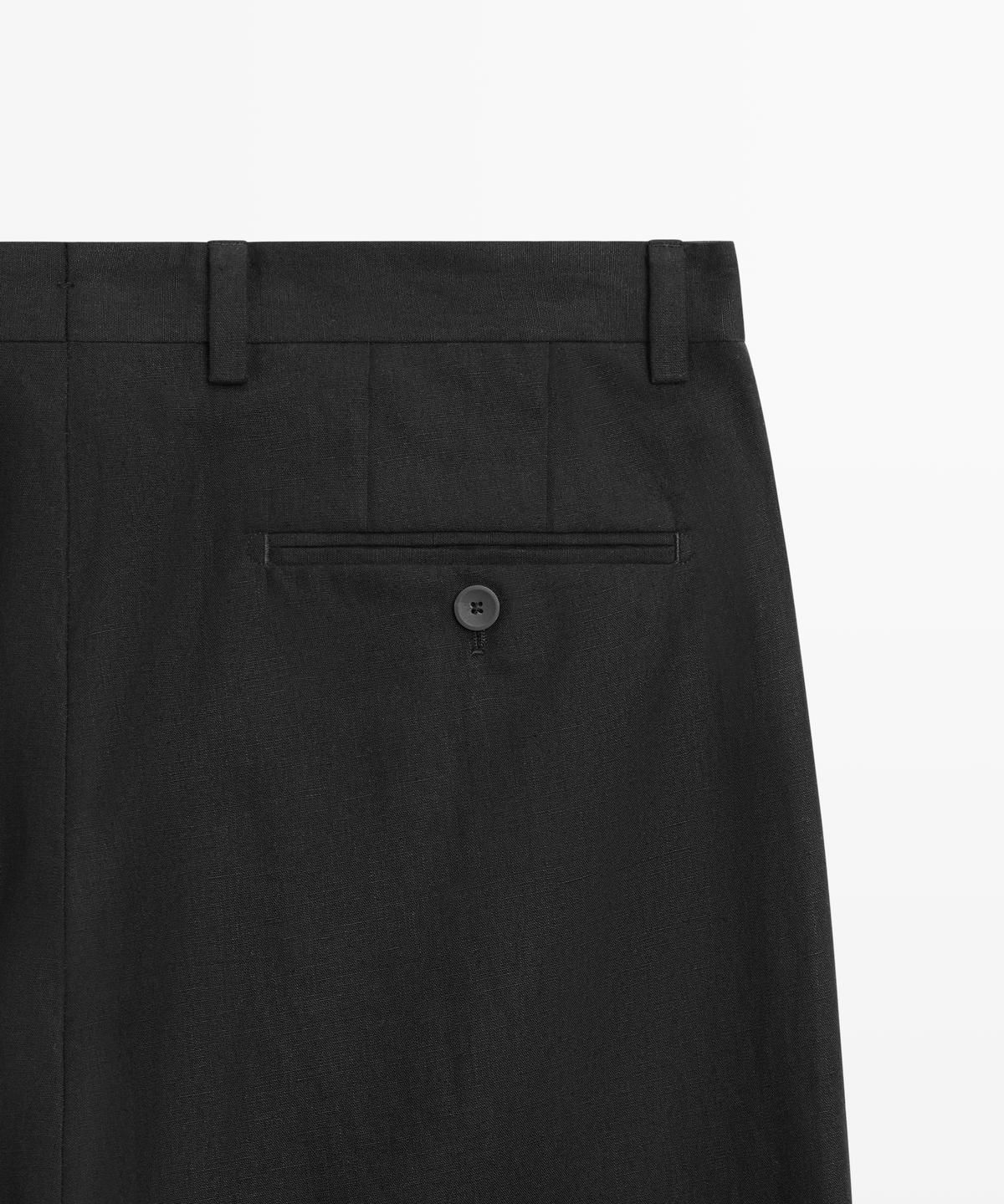 마시모두띠(MASSIMO DUTTI) 배럴핏 린넨 테일러링 팬츠