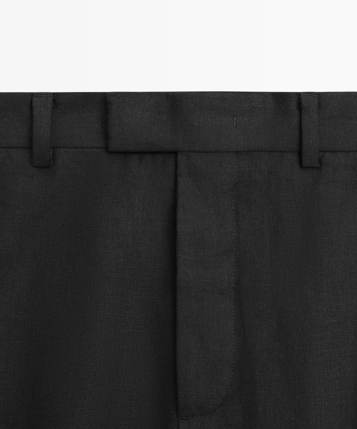 마시모두띠(MASSIMO DUTTI) 배럴핏 린넨 테일러링 팬츠