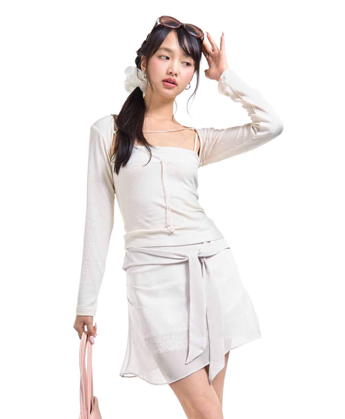 포어링(FORUSRING) Lily lace bolero set-up (ivory)