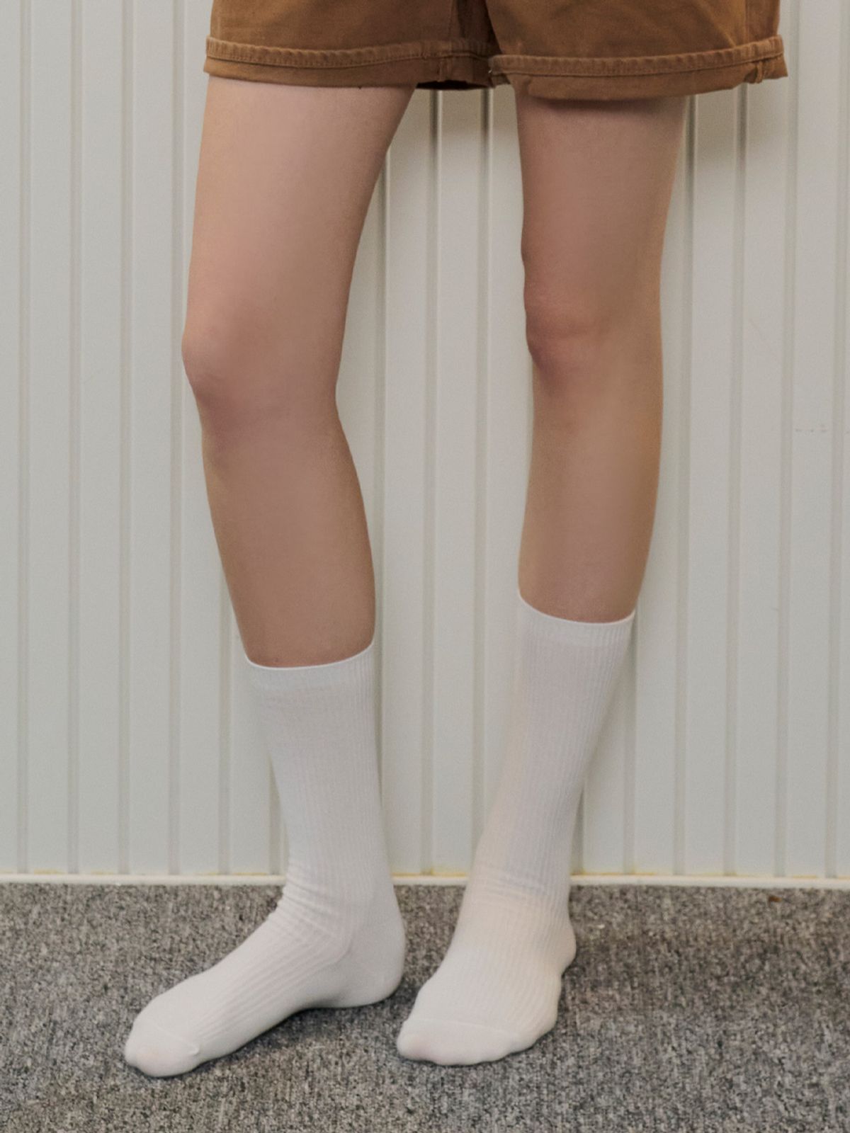바나나시스터즈(BANANA SISTERS) [5PACK] 논노 베이직 데일리 립 하이크루 삭스 14color