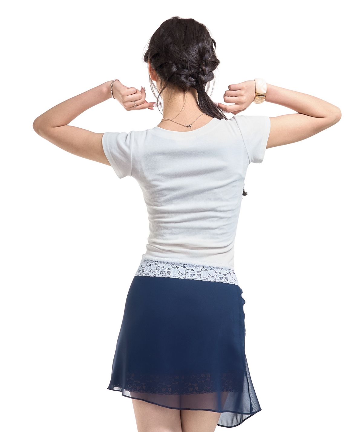 포어링(FORUSRING) Baby powder lace tee (white)