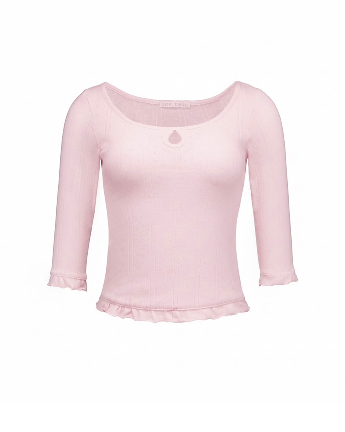 포어링(FORUSRING) Blossom back-ribbon top (pink)