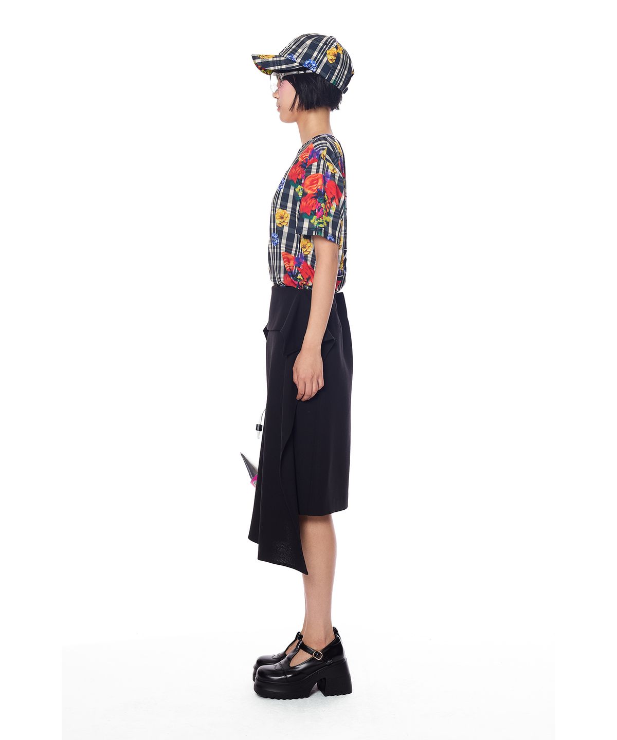 그리디어스(GREEDILOUS) Joy Emblem Check Baseball Cap