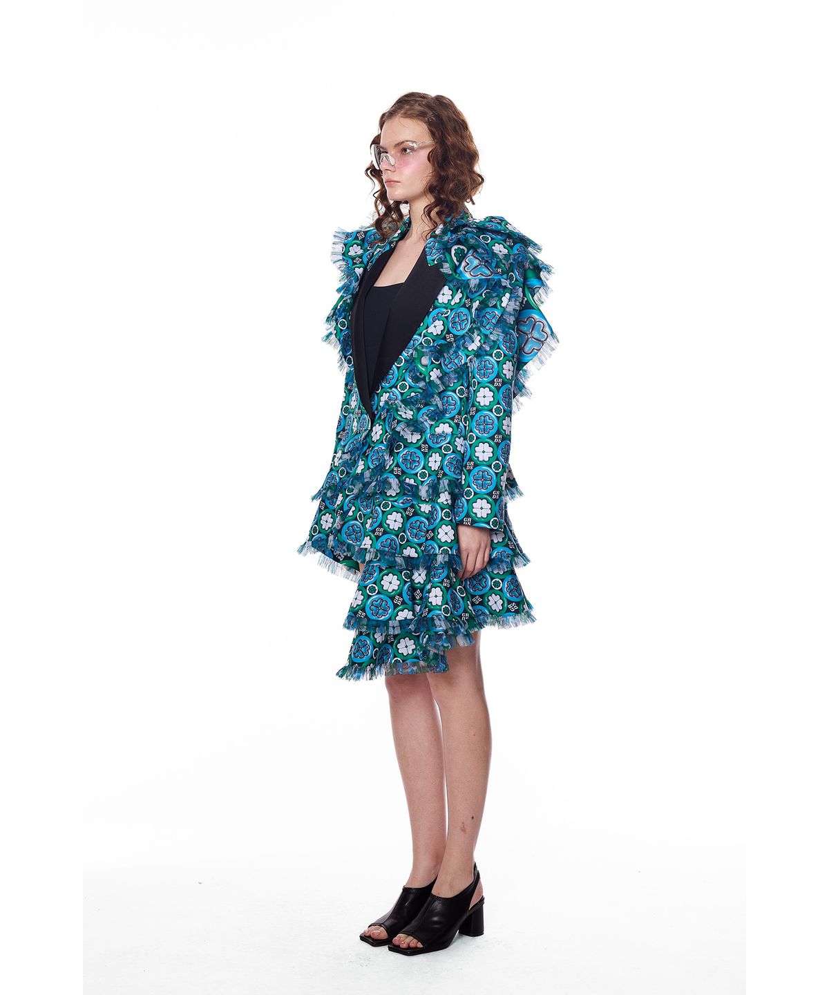 그리디어스(GREEDILOUS) Signature Floral Ruffle Jacket