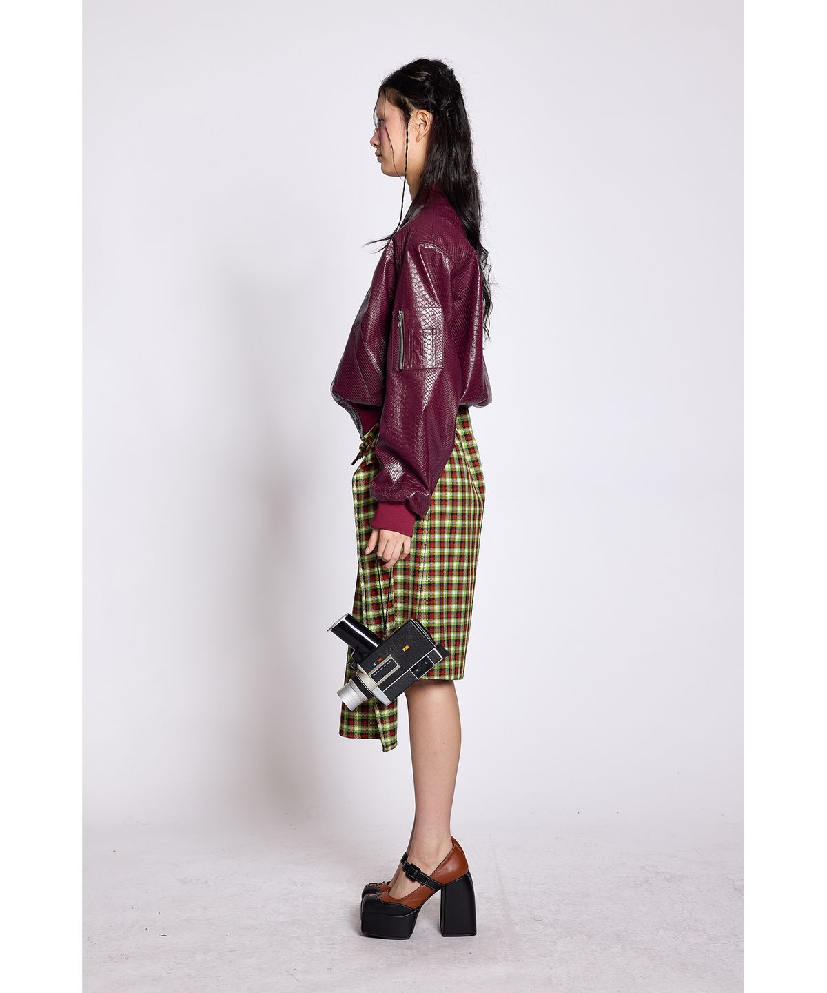 그리디어스(GREEDILOUS) Faux Leather Jumper