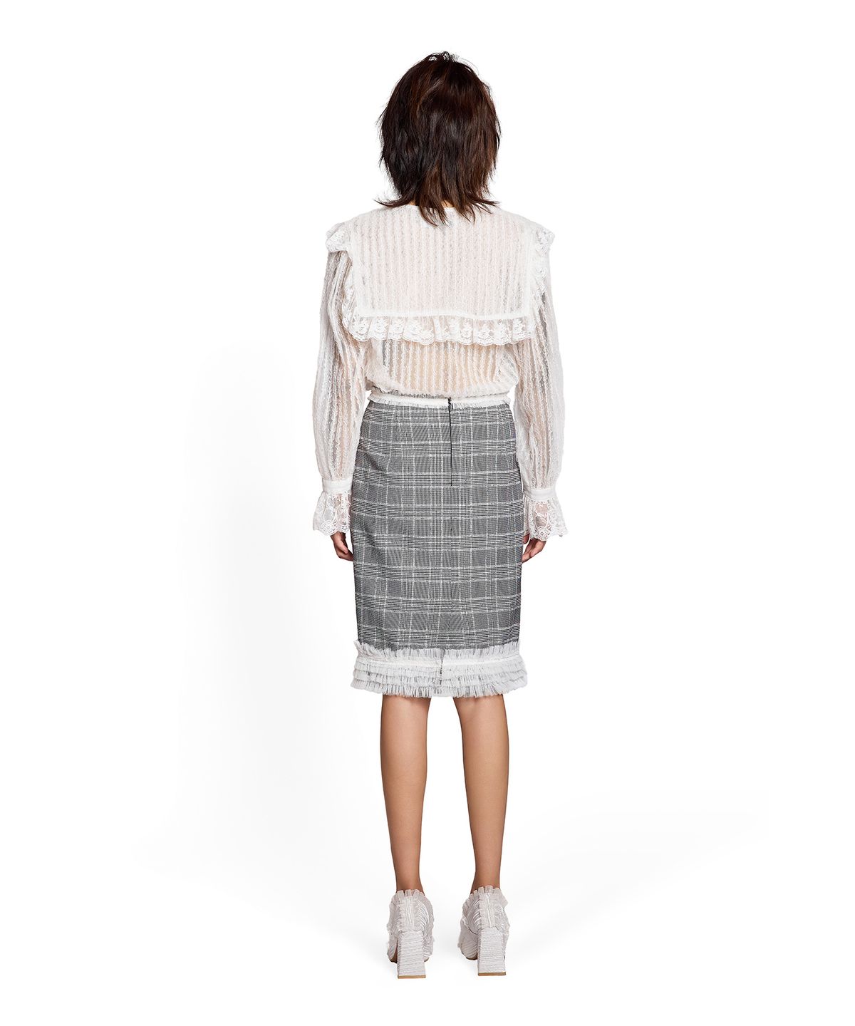 그리디어스(GREEDILOUS) Floral Seethrough Sailor Shirt