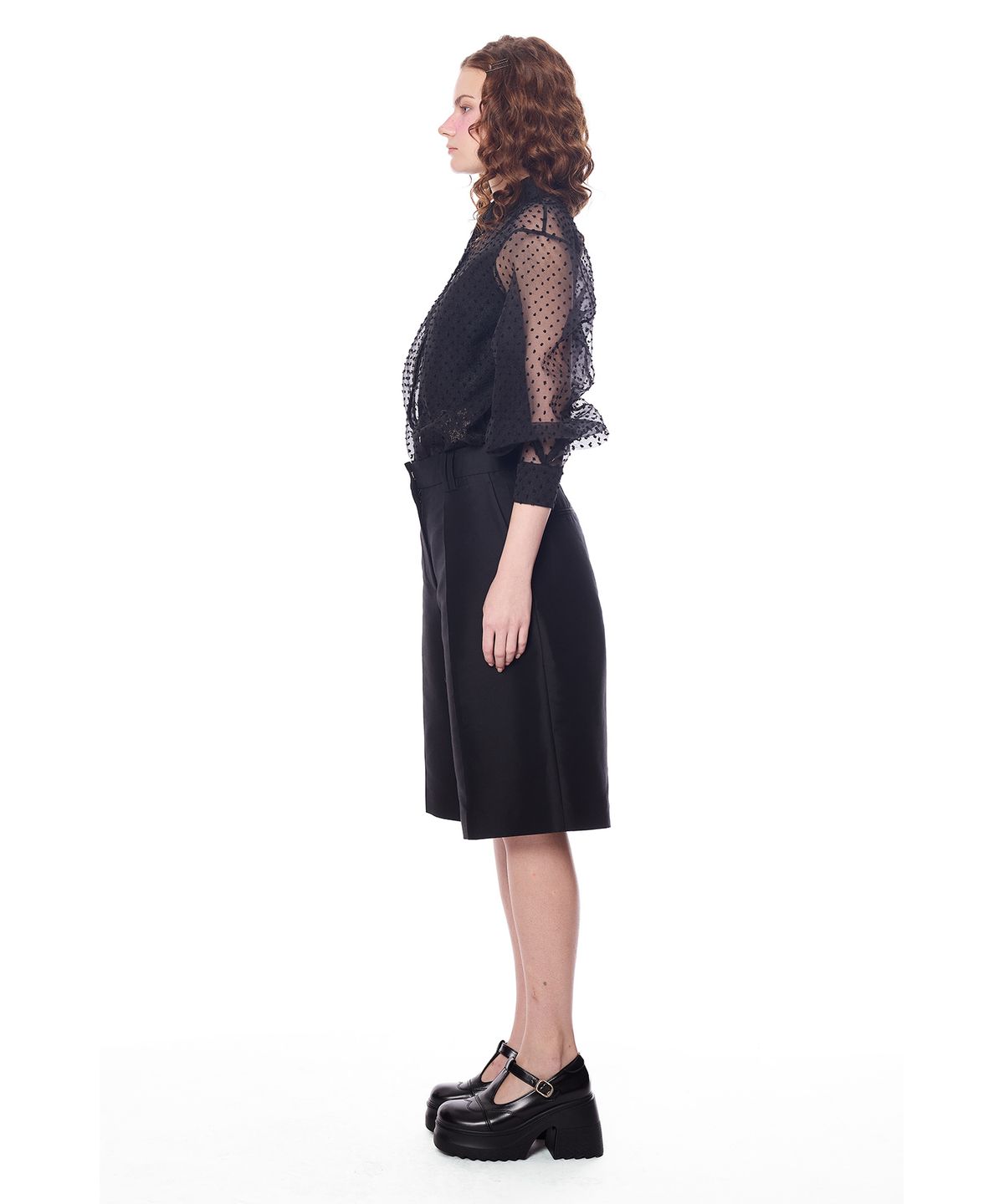 그리디어스(GREEDILOUS) Sheer Dot Shirt