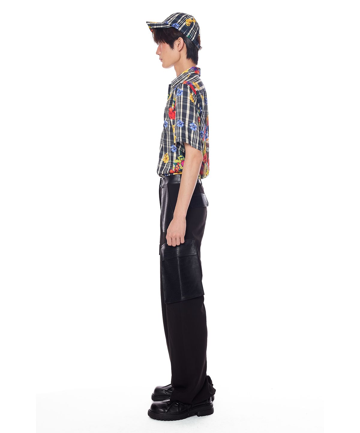 그리디어스(GREEDILOUS) YH Baby Joy Check Short Sleeve Open Collar Shirt