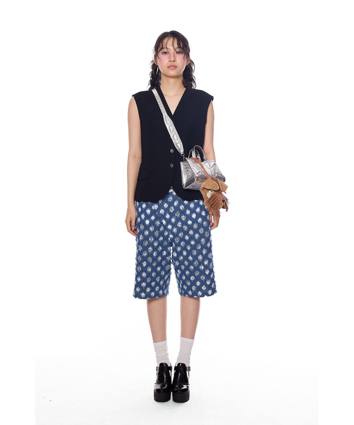 그리디어스(GREEDILOUS) Destroyed Washing Denim Shorts
