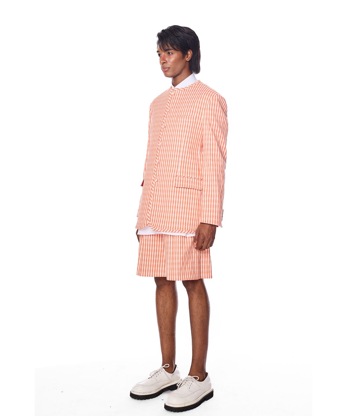 그리디어스(GREEDILOUS) Striped Single Pleats Shorts