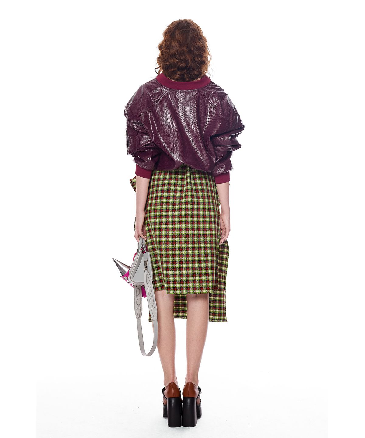 그리디어스(GREEDILOUS) Check pattern Folded Skirt