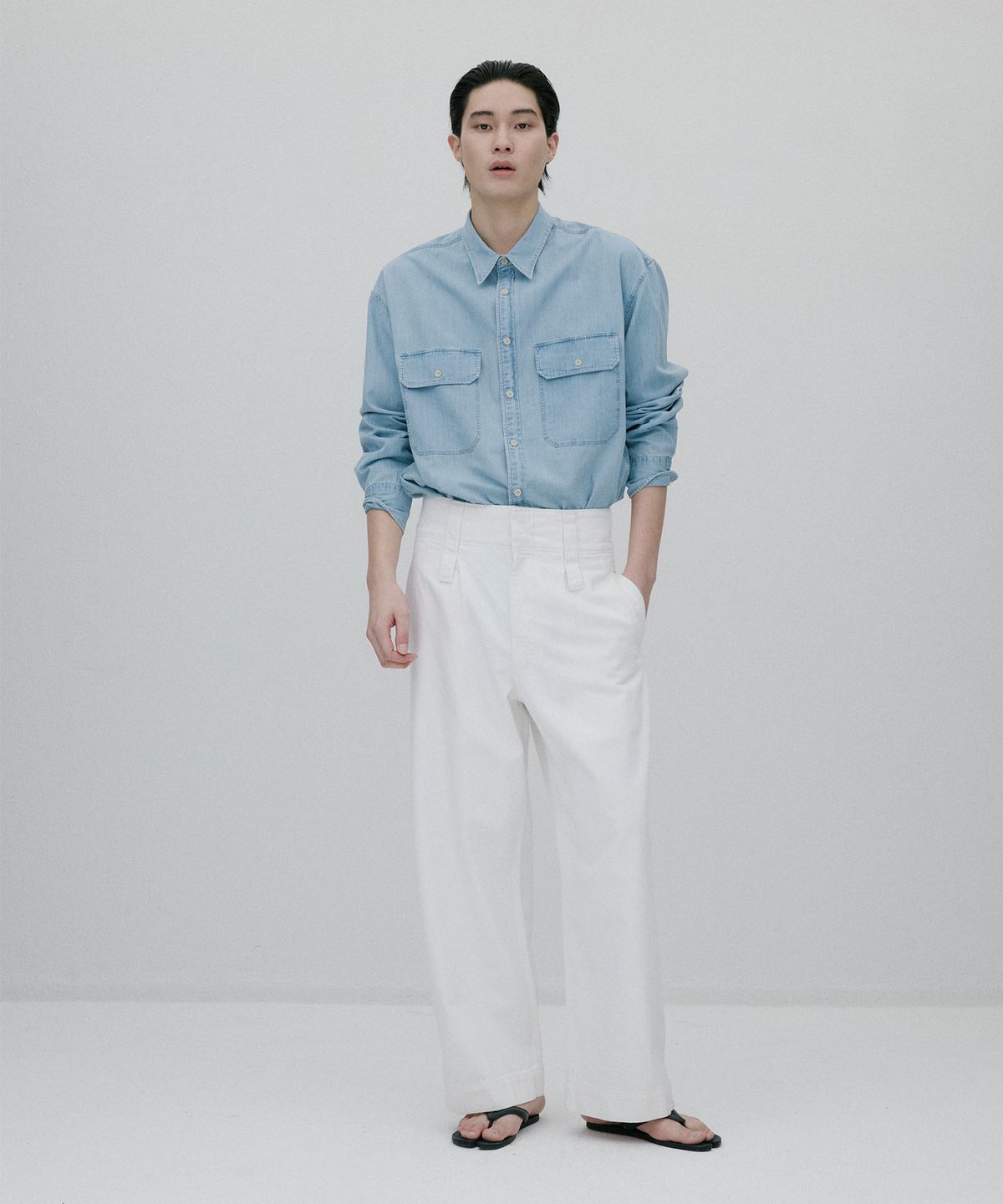 순진(SOONJEANS) 빅포켓 샴브레이 셔츠 [BLUE]