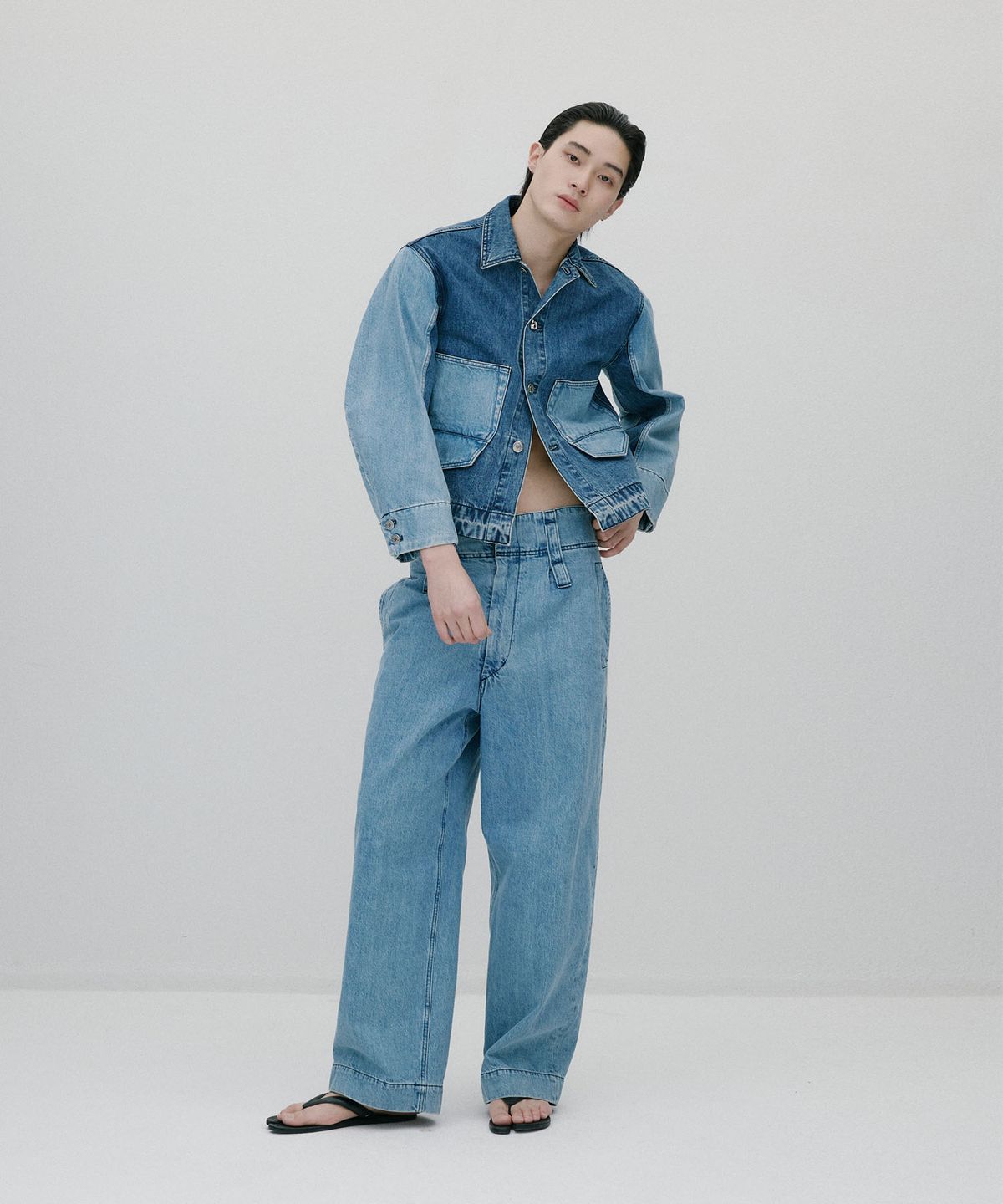 순진(SOONJEANS) 컬러배색 초어재킷 [BLUE]