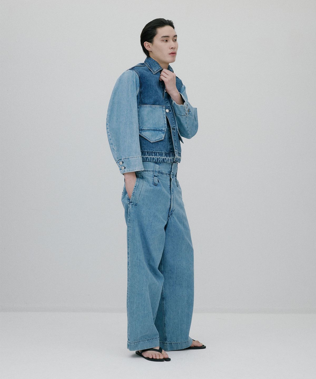 순진(SOONJEANS) 컬러배색 초어재킷 [BLUE]