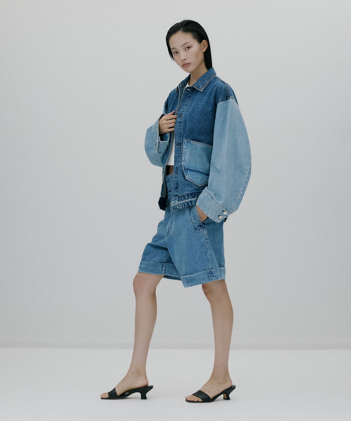 순진(SOONJEANS) 컬러배색 초어재킷 [BLUE]