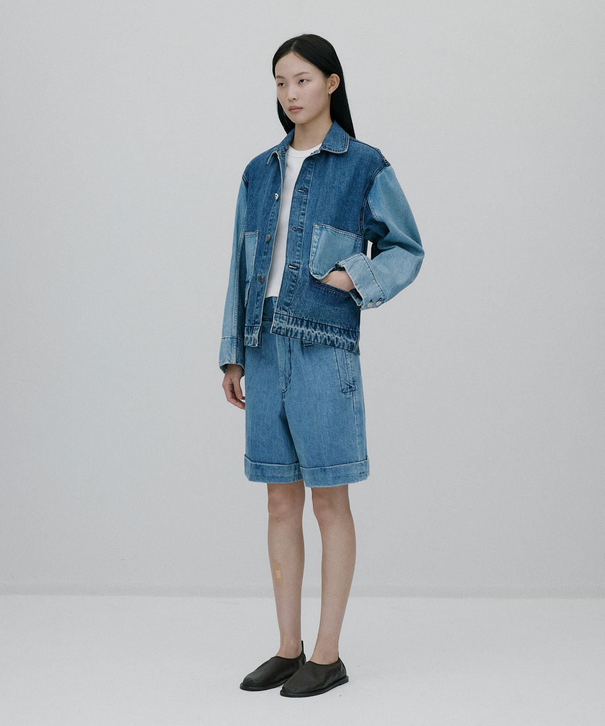순진(SOONJEANS) 컬러배색 초어재킷 [BLUE]