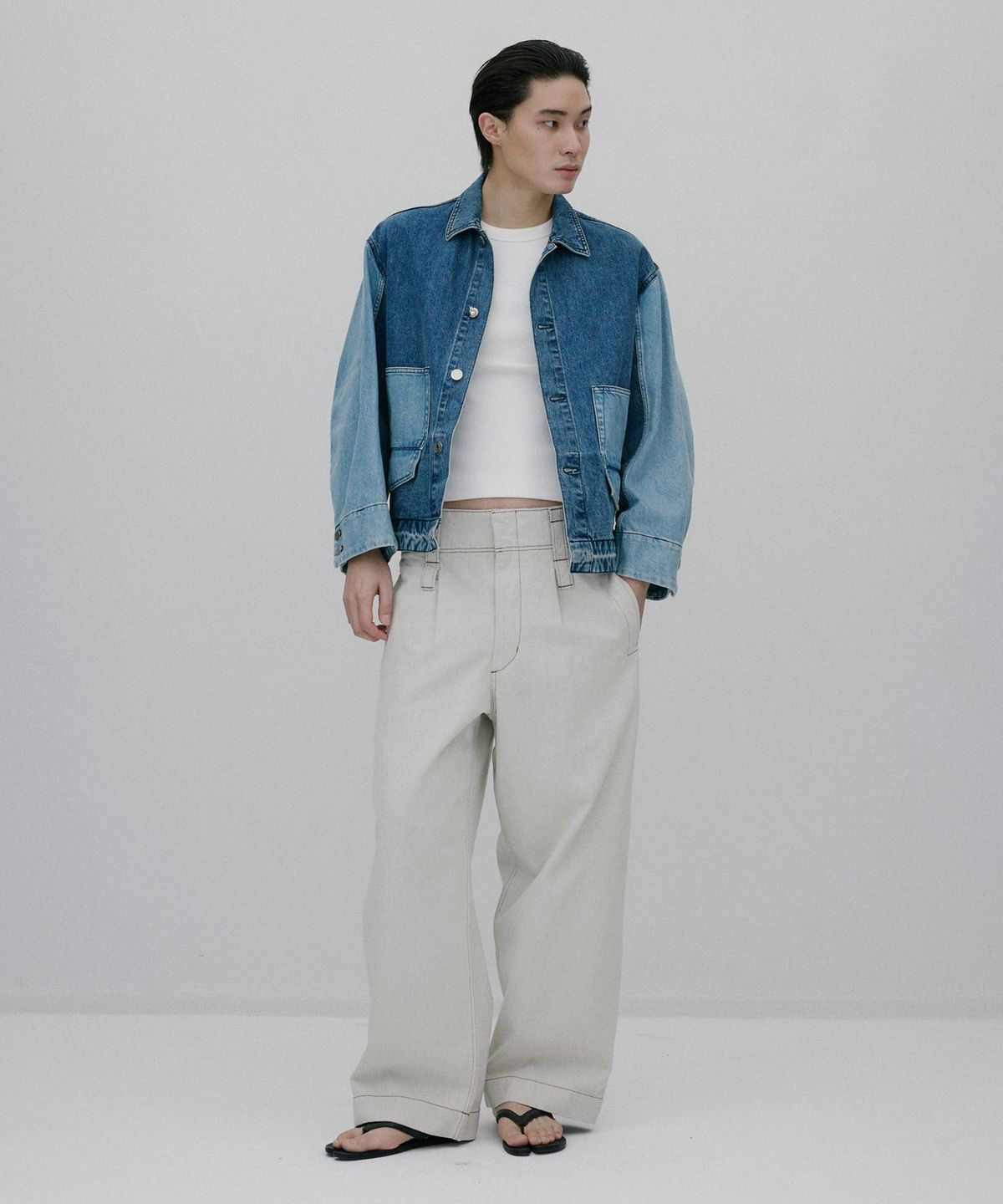 순진(SOONJEANS) 컬러배색 초어재킷 [BLUE]