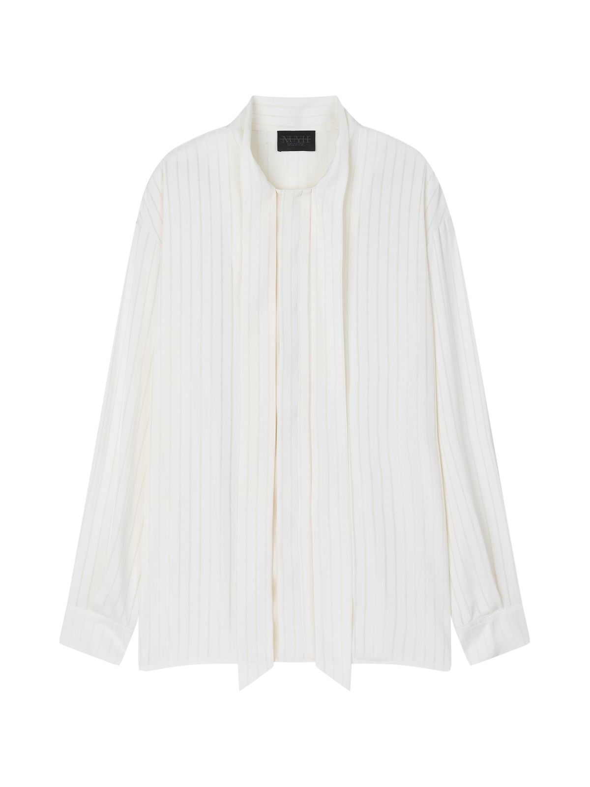 뉴이 뉴욕(NUYH NEWYORK) [PRET A PORTER] STRIPED TIE SHIRTS [BLACK/ECRU]
