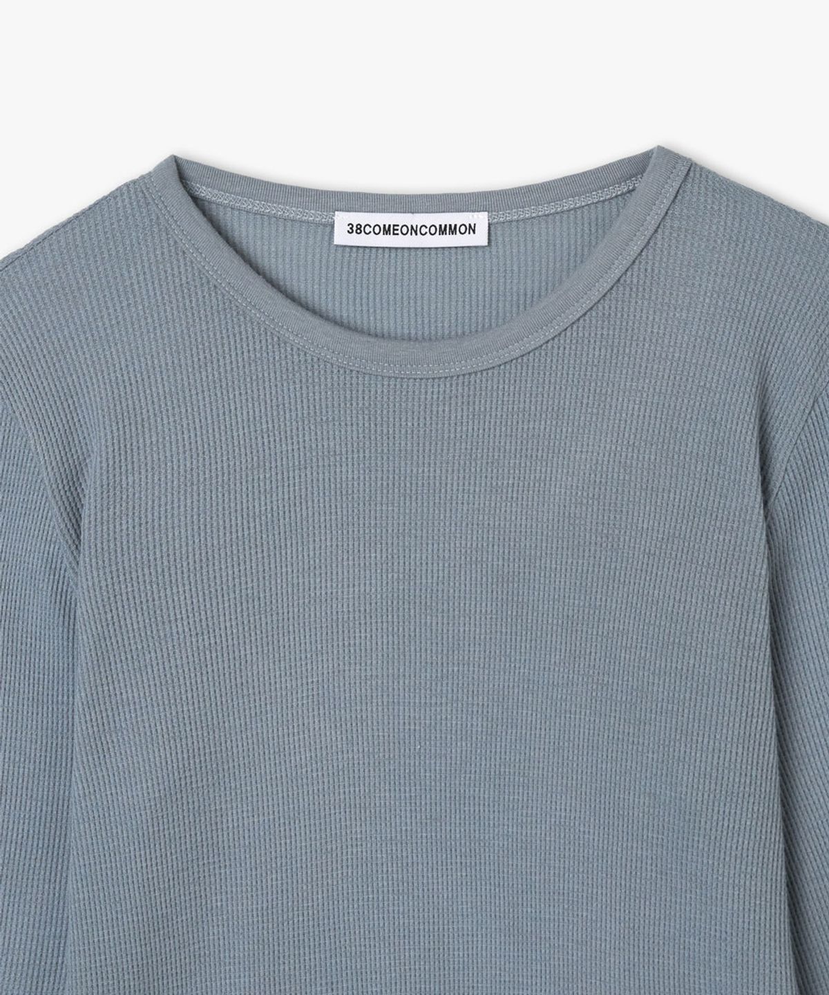 38컴온커먼(38COMEONCOMMON) Waffle Slim Long Sleeve (Powder Blue)