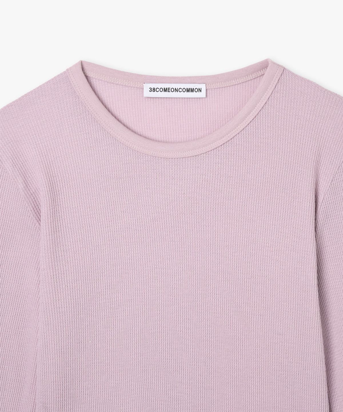 38컴온커먼(38COMEONCOMMON) Waffle Slim Long Sleeve (Powder Pink)