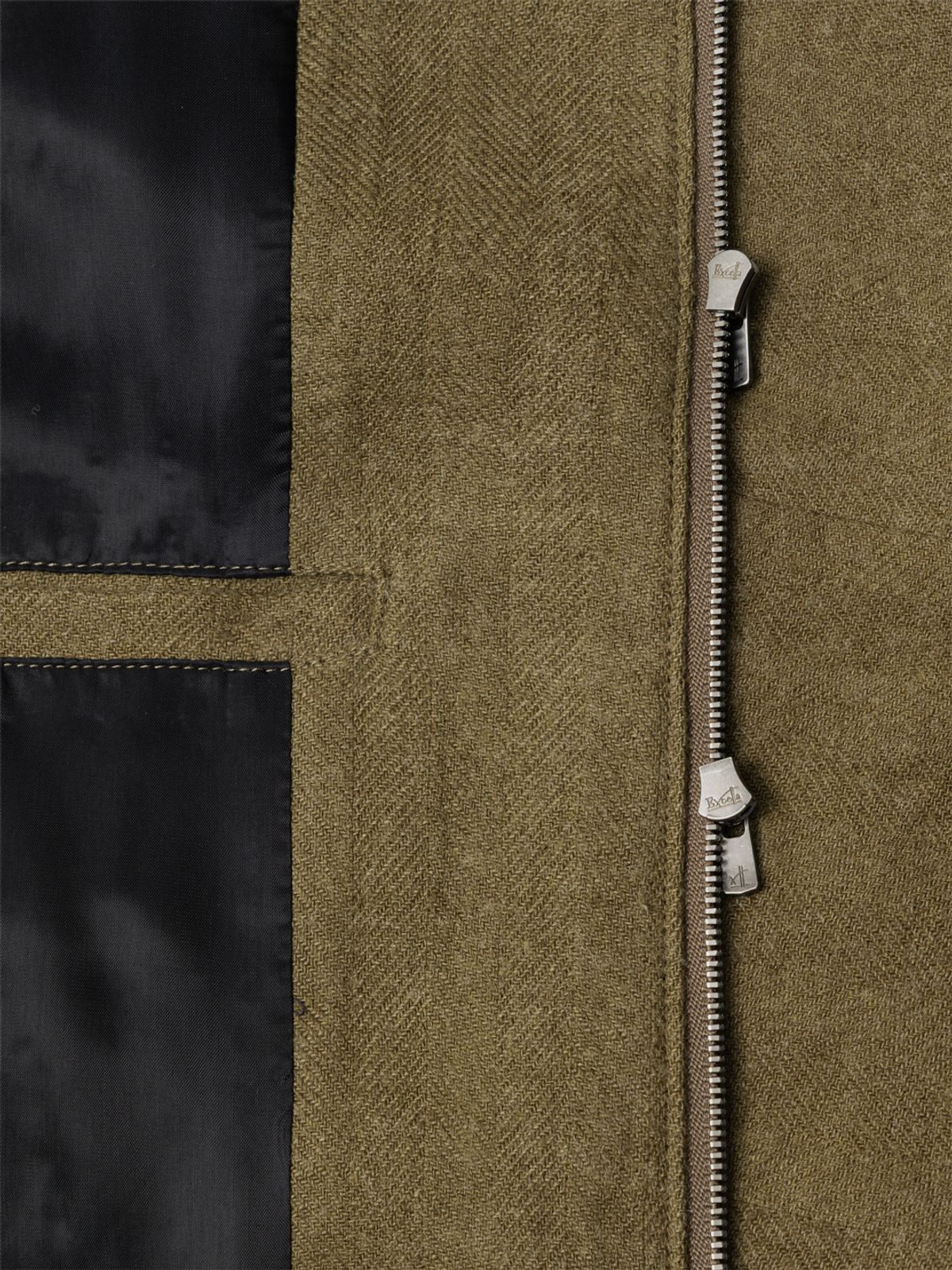아틀리에 델디오(ATELIER DELDIO) 울 린넨 헤링본 블루종 (KHAKI)