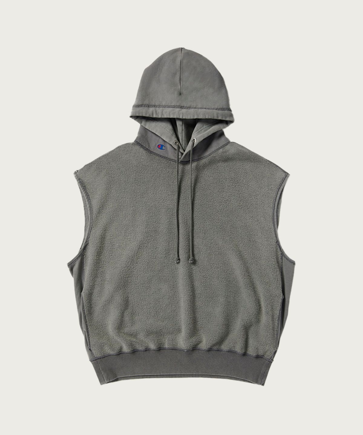 챔피온(CHAMPION) 챔피온 X 엔할리우드 리버서블 후드 슬리브리스 Dark Grey