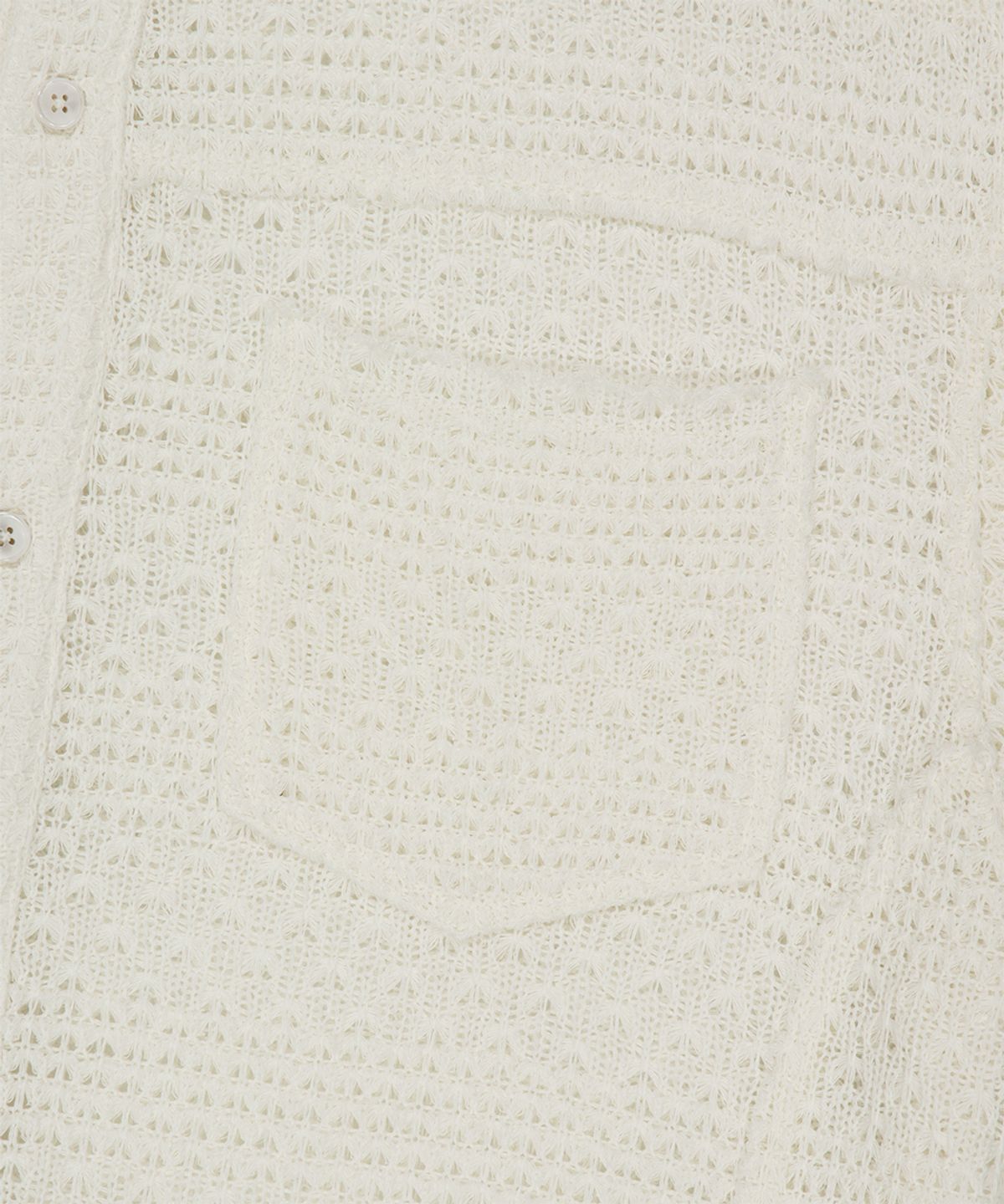 마하그리드(MAHAGRID) RAW CUT KNIT HALF SHIRT IVORY(MG2GMMW342A)