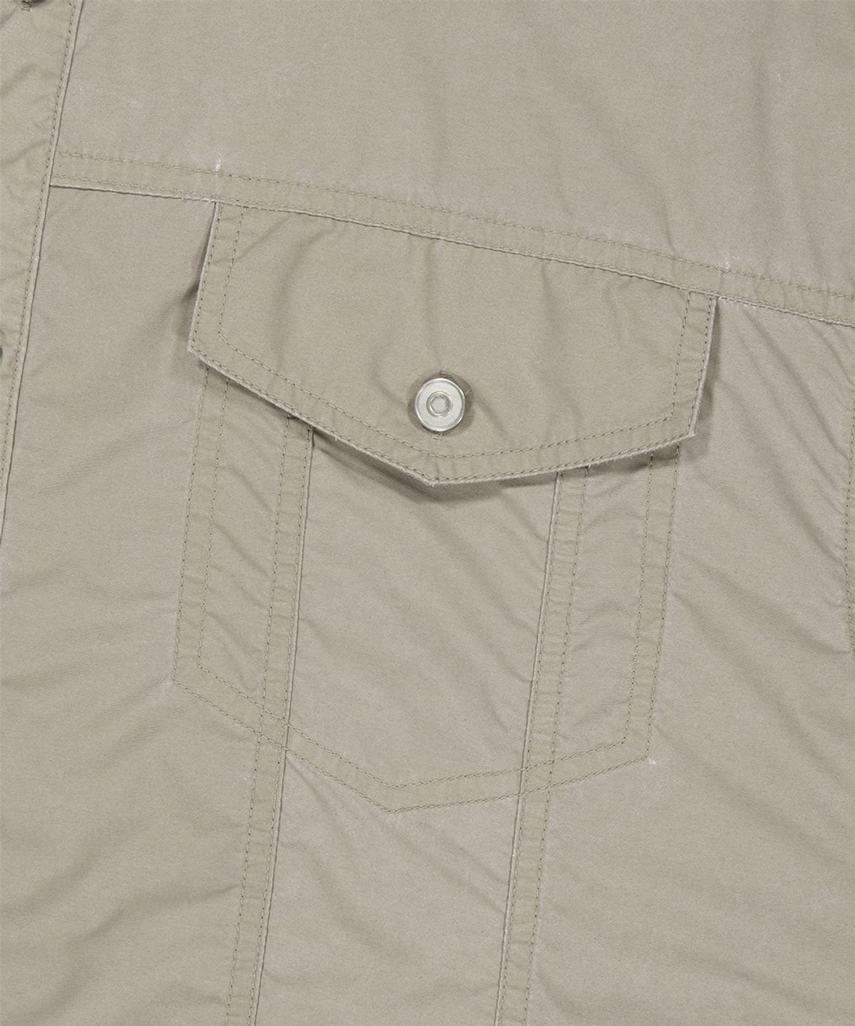 마하그리드(MAHAGRID) NYLON TRUCKER HALF SHIRT BEIGE(MG2GMMW341A)