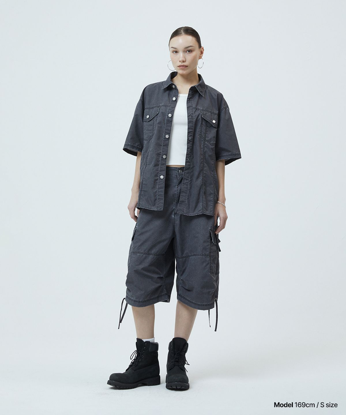 마하그리드(MAHAGRID) NYLON PARACHUTE SHORT CHARCOAL(MG2GMMPA60A)