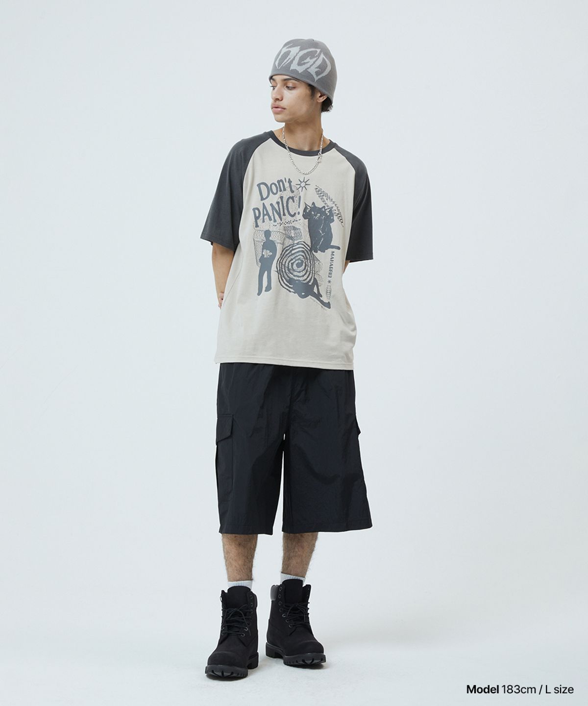 마하그리드(MAHAGRID) NYLON BERMUDA CARGO SHORT BEIGE(MG2GMMPA65A)