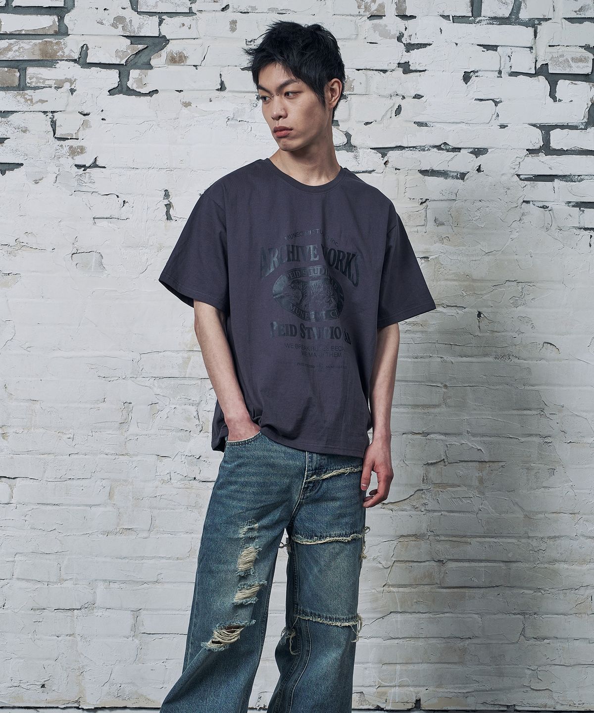 페이드(PEID) PD 타이거웍스 반팔티 차콜