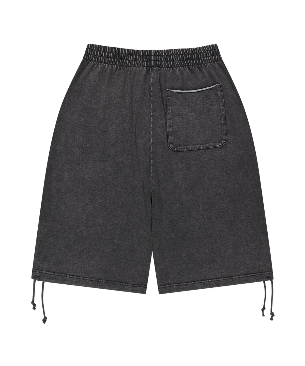 마하그리드(MAHAGRID) WASHED CUT OFF APPLIQUE SWEAT SHORTS BLACK(MG2GMMPA07A)