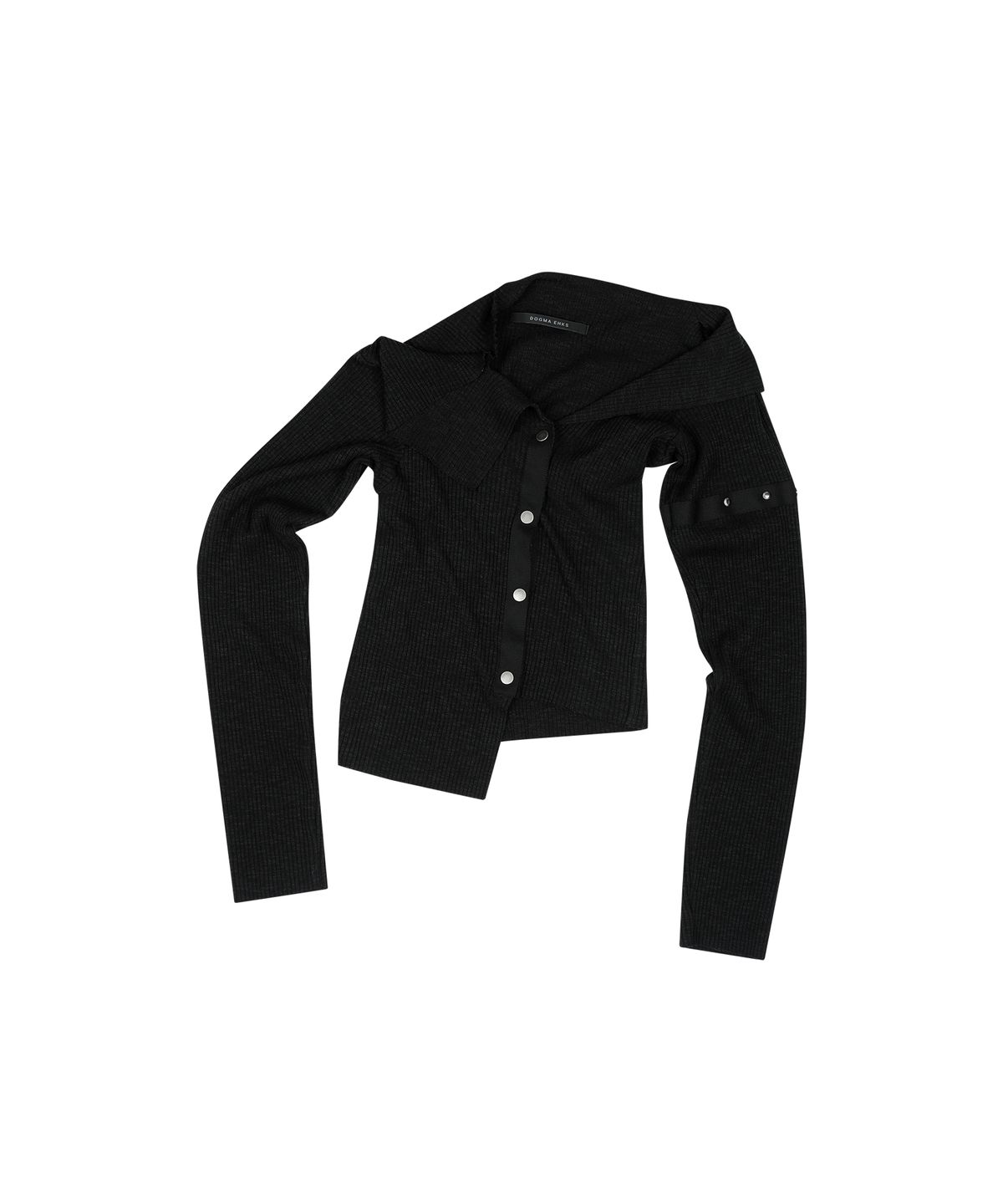 도그마 엑스(DOGMA EHKS) SQUARE KNIT CARDIGAN BLACK