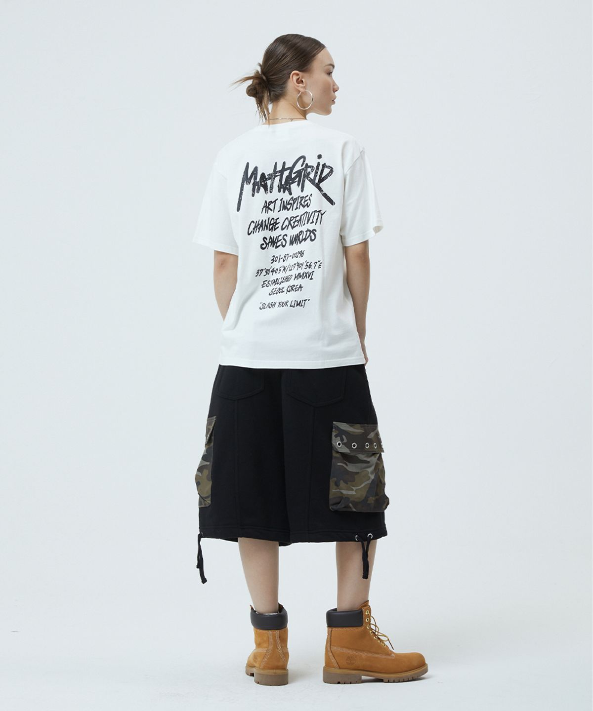 마하그리드(MAHAGRID) BERMUDA CAMO CARGO SWEATSHORT BLACK(MG2GMMPA08A)