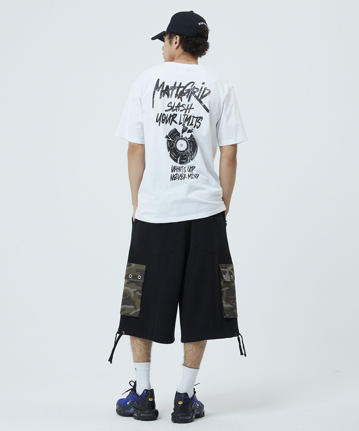 마하그리드(MAHAGRID) BERMUDA CAMO CARGO SWEATSHORT BLACK(MG2GMMPA08A)