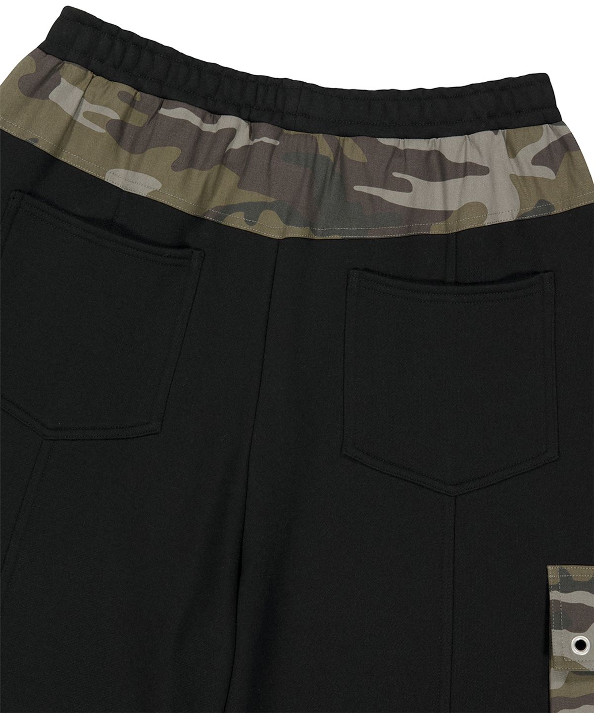 마하그리드(MAHAGRID) BERMUDA CAMO CARGO SWEATSHORT BLACK(MG2GMMPA08A)