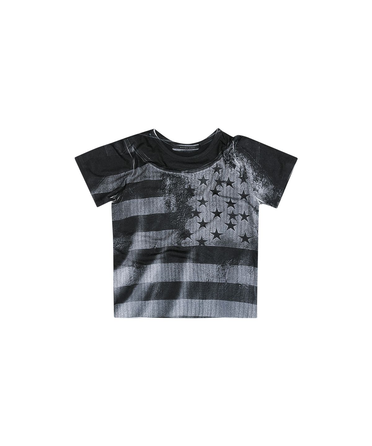 도그마 엑스(DOGMA EHKS) FLAG CROP T-SHIRT BLACK