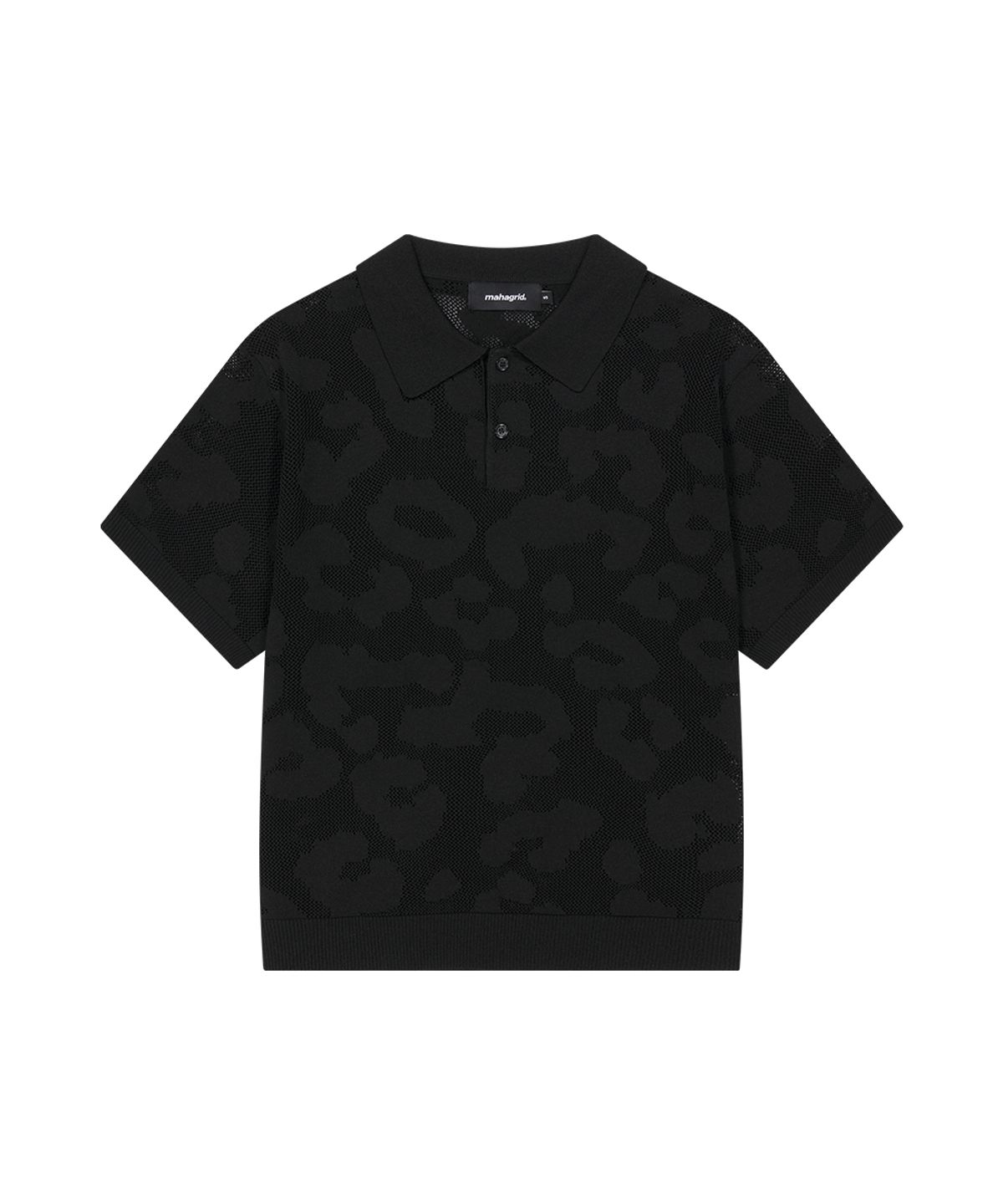 마하그리드(MAHAGRID) LEOPARD CROCHET COLLAR KNIT BLACK(MG2GMMK640A)
