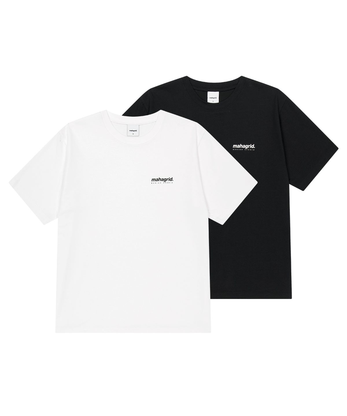 마하그리드(MAHAGRID) 2PACK ORIGIN LOGO TEE WH/BK(MG2GMMT549A)