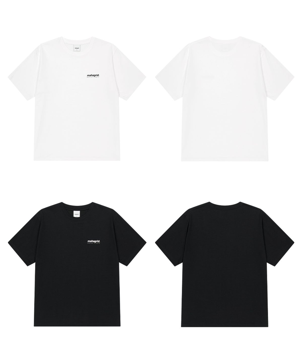 마하그리드(MAHAGRID) 2PACK ORIGIN LOGO TEE WH/BK(MG2GMMT549A)