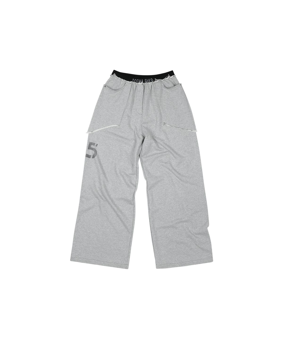 도그마 엑스(DOGMA EHKS) RAW EDGE WIDE SWEAT PANTS GREY
