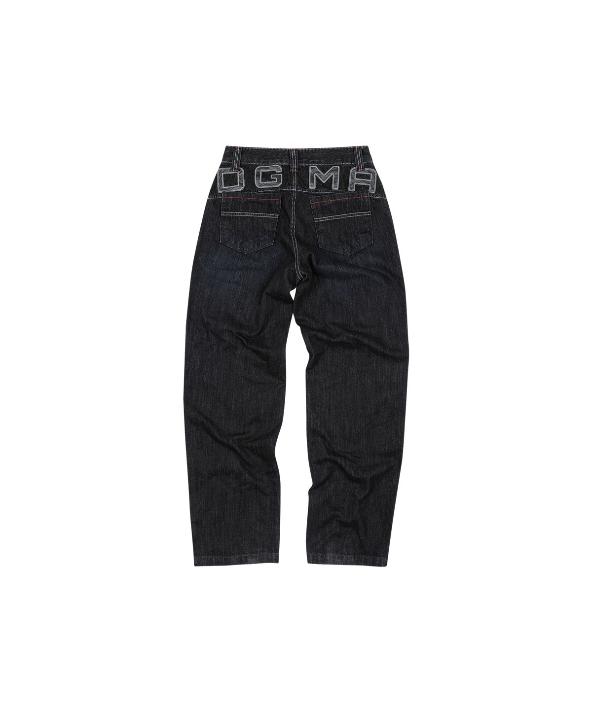 도그마 엑스(DOGMA EHKS) DGMA PATCHED SEMI BAGGY DENIM PANTS DARK INDIGO