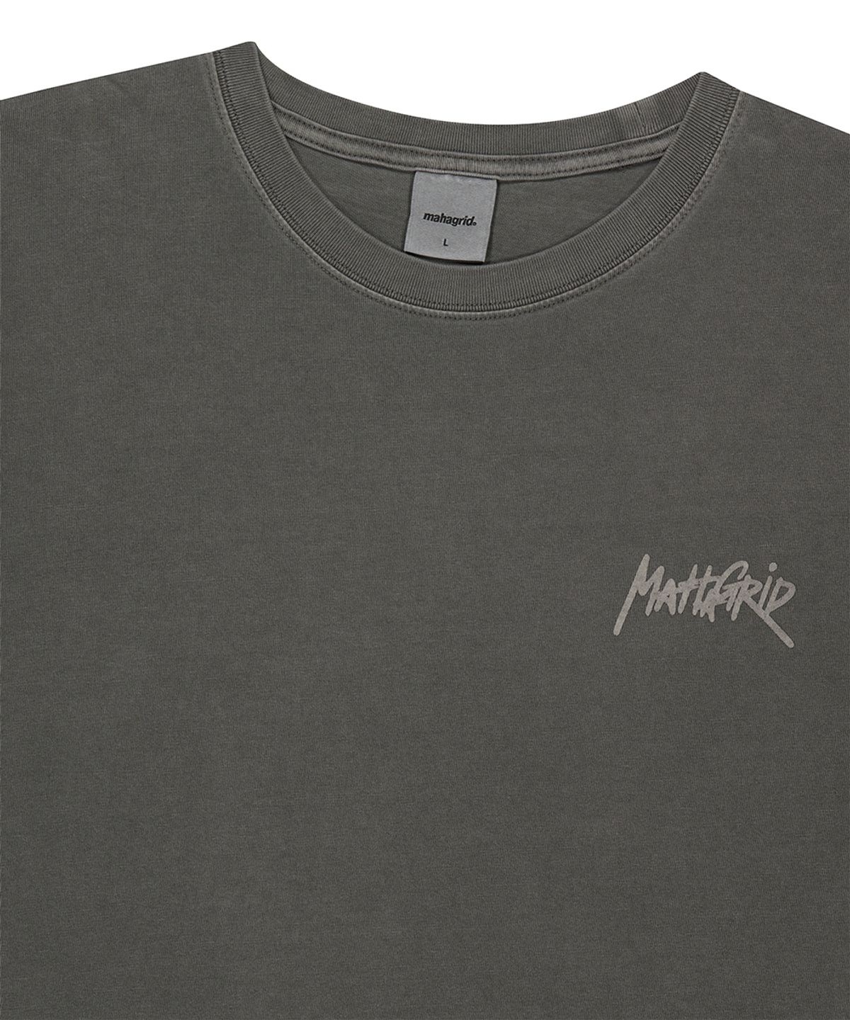 마하그리드(MAHAGRID) PIGMENT GRAFFITI LOGO TEE CHARCOAL(MG2GMMT507A)