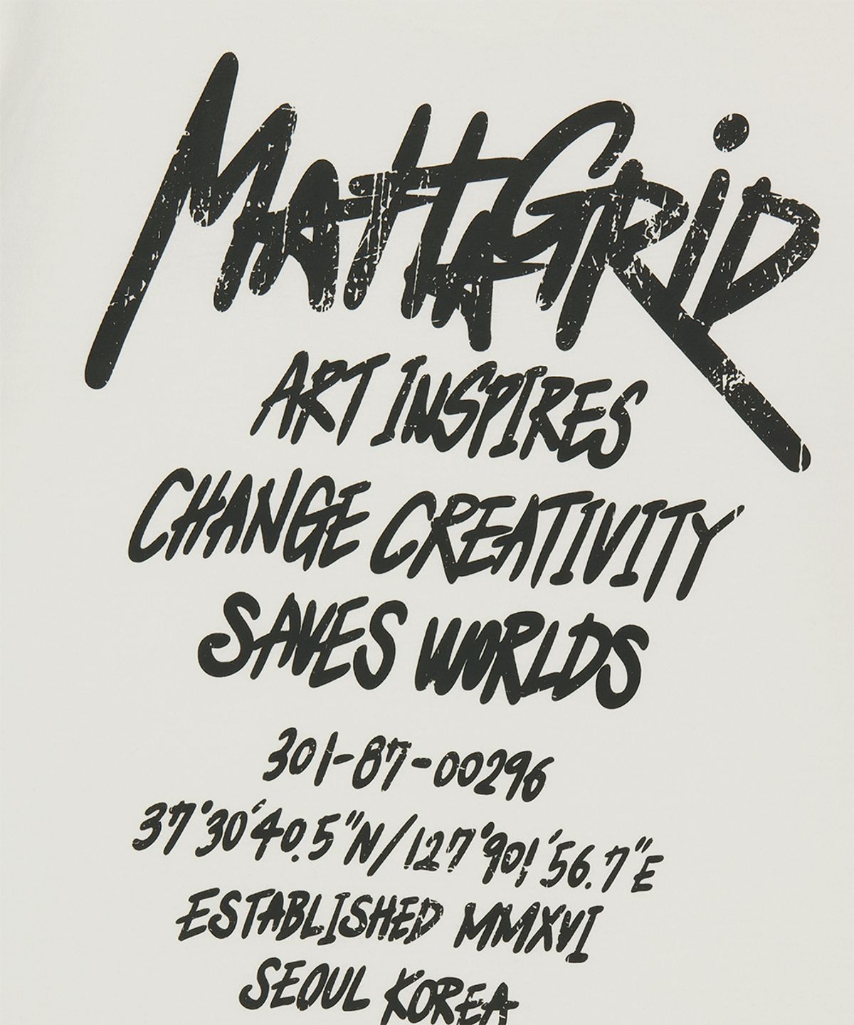 마하그리드(MAHAGRID) PIGMENT GRAFFITI LOGO TEE IVORY(MG2GMMT507A)