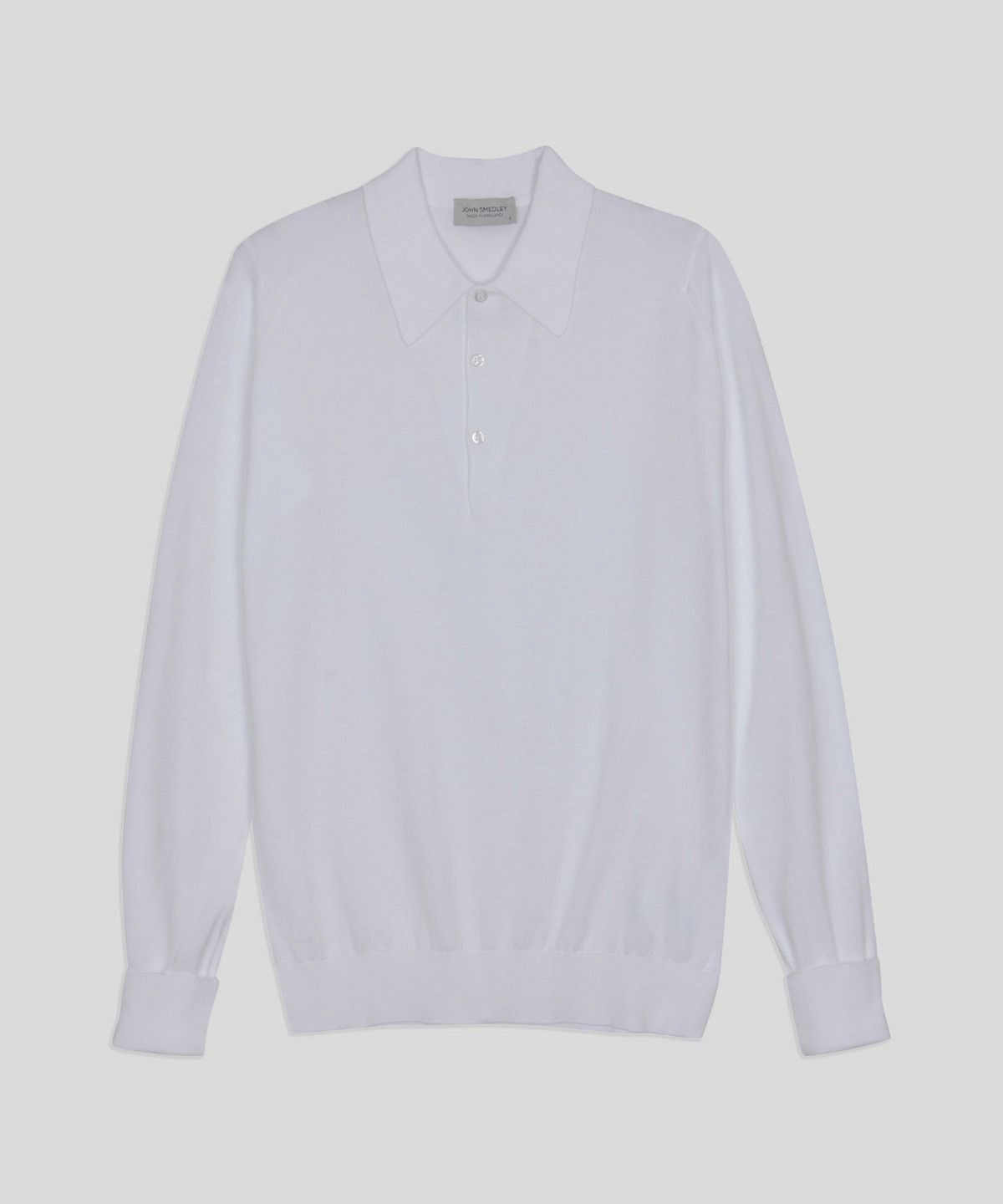 존 스메들리(JOHN SMEDLEY) FINCHLEY Sea Island Cotton Long Sleeve Polo Shirt Core 7 Colors